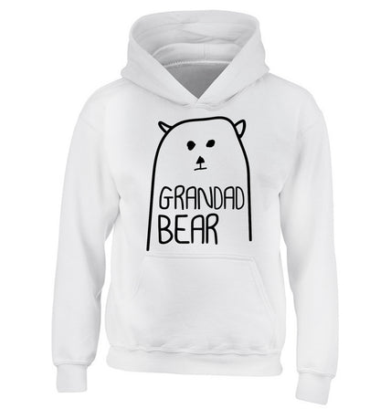 Grandad bear children's white hoodie 12-13 Years