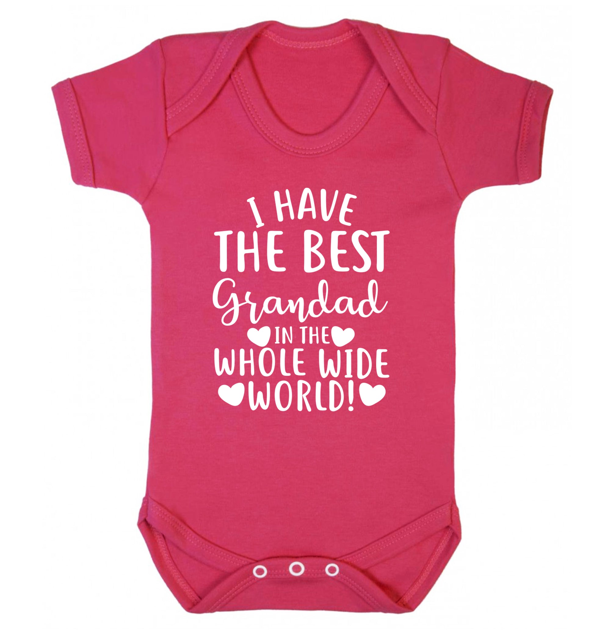 I have the best grandad in the whole wide world! Baby Vest dark pink 18-24 months