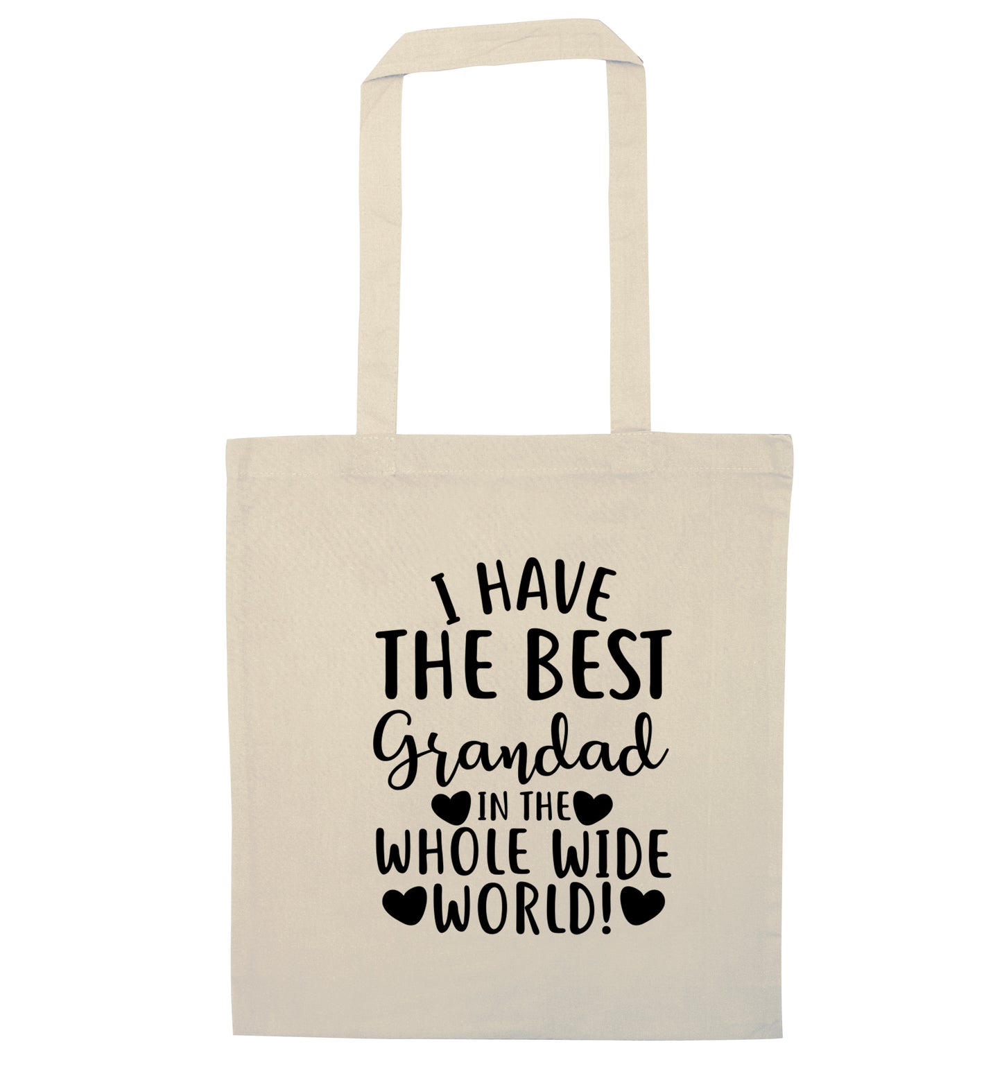 I have the best grandad in the whole wide world! natural tote bag