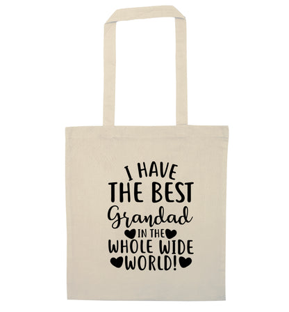 I have the best grandad in the whole wide world! natural tote bag