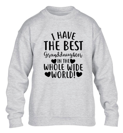 I have the best granddaughter in the whole wide world! children's grey sweater 12-13 Years