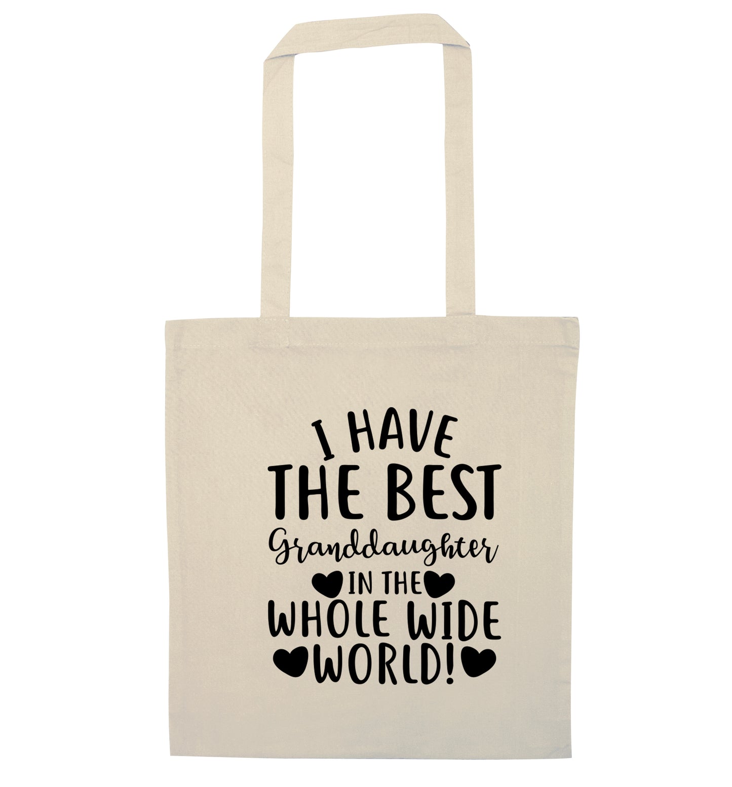 I have the best granddaughter in the whole wide world! natural tote bag