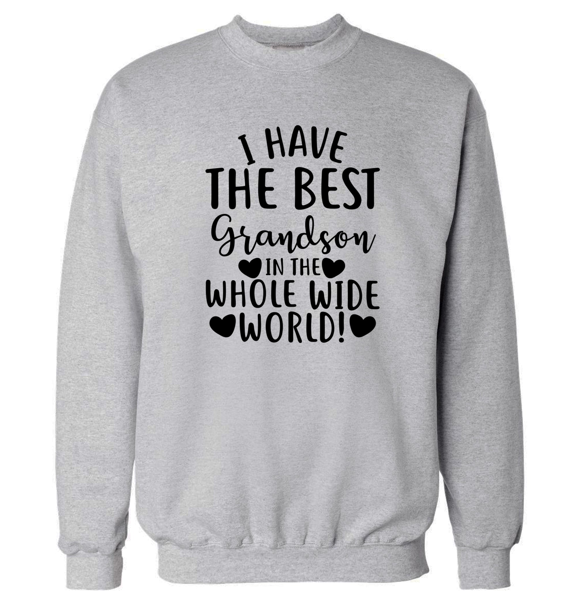 I have the best grandson in the whole wide world! Adult's unisex grey Sweater 2XL