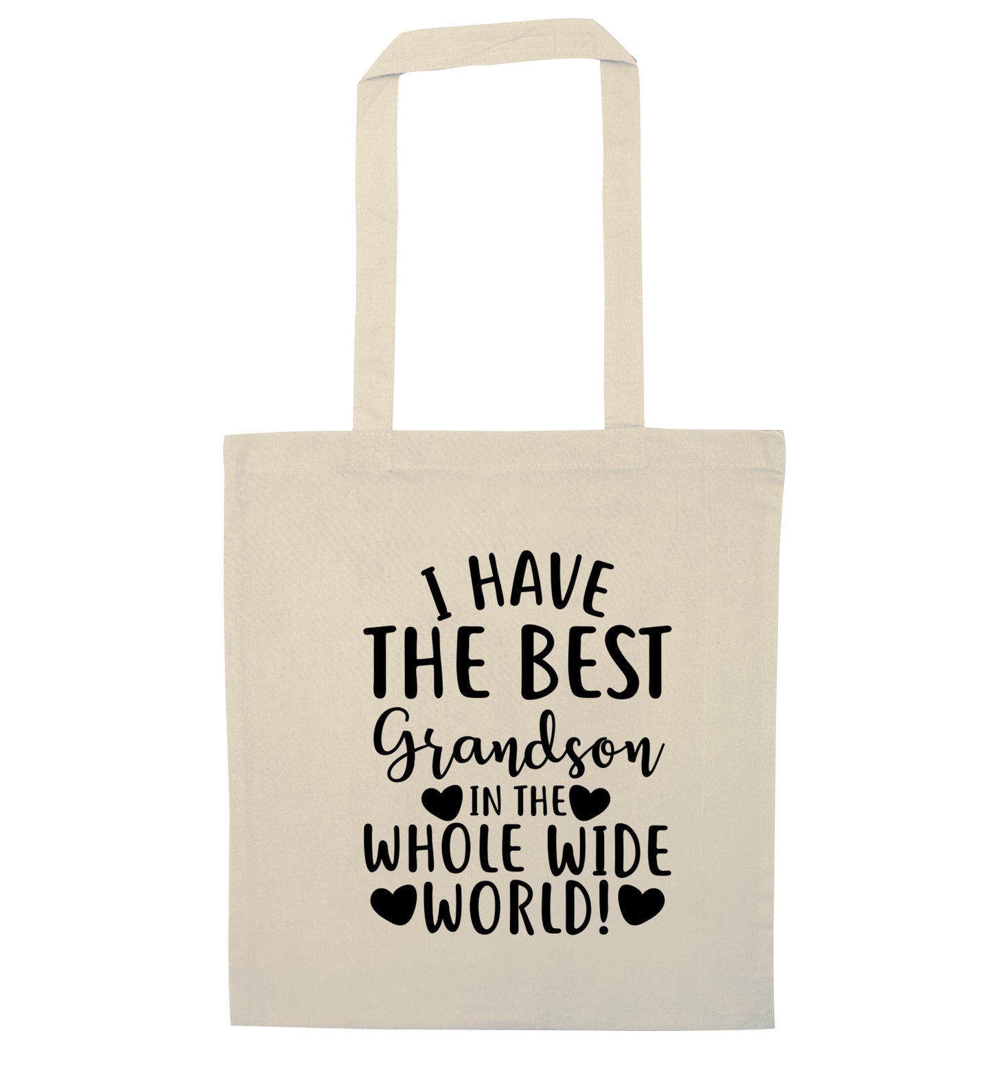 I have the best grandson in the whole wide world! natural tote bag