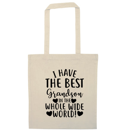 I have the best grandson in the whole wide world! natural tote bag