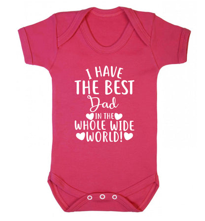 I have the best dad in the whole wide world! Baby Vest dark pink 18-24 months