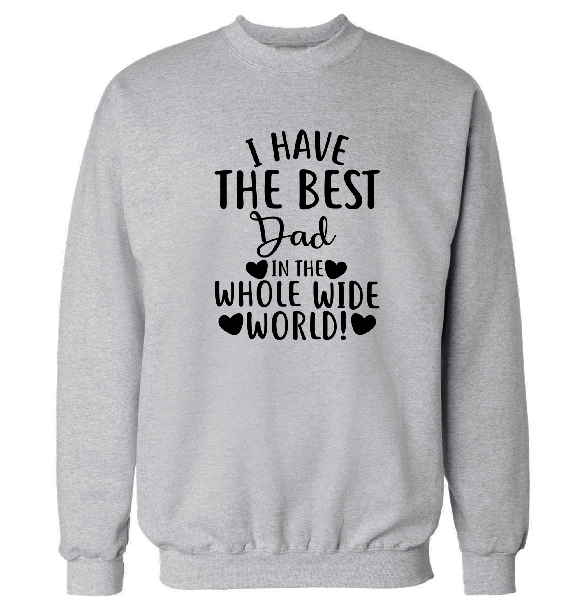 I have the best dad in the whole wide world! Adult's unisex grey Sweater 2XL