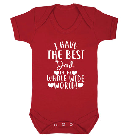 I have the best dad in the whole wide world! Baby Vest red 18-24 months