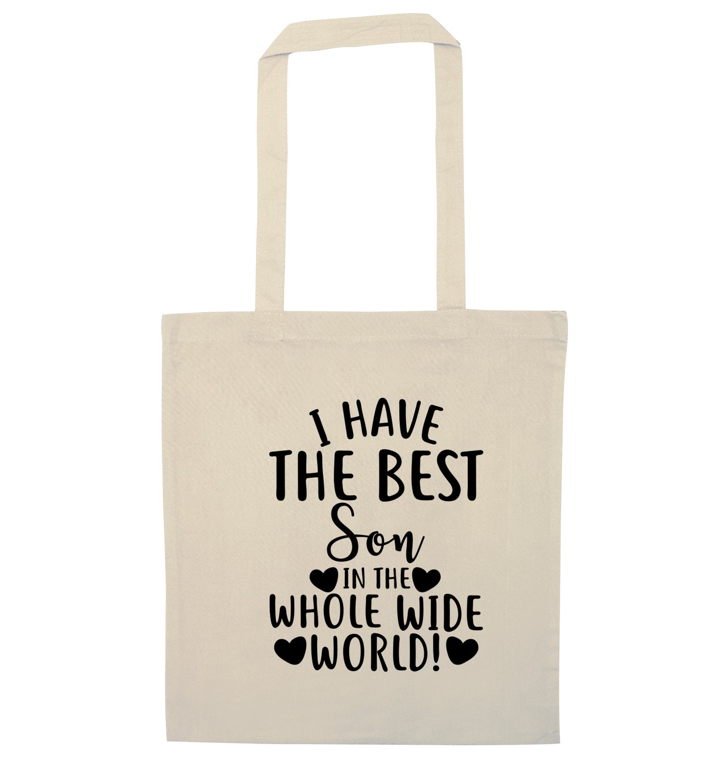 I have the best son in the whole wide world! natural tote bag