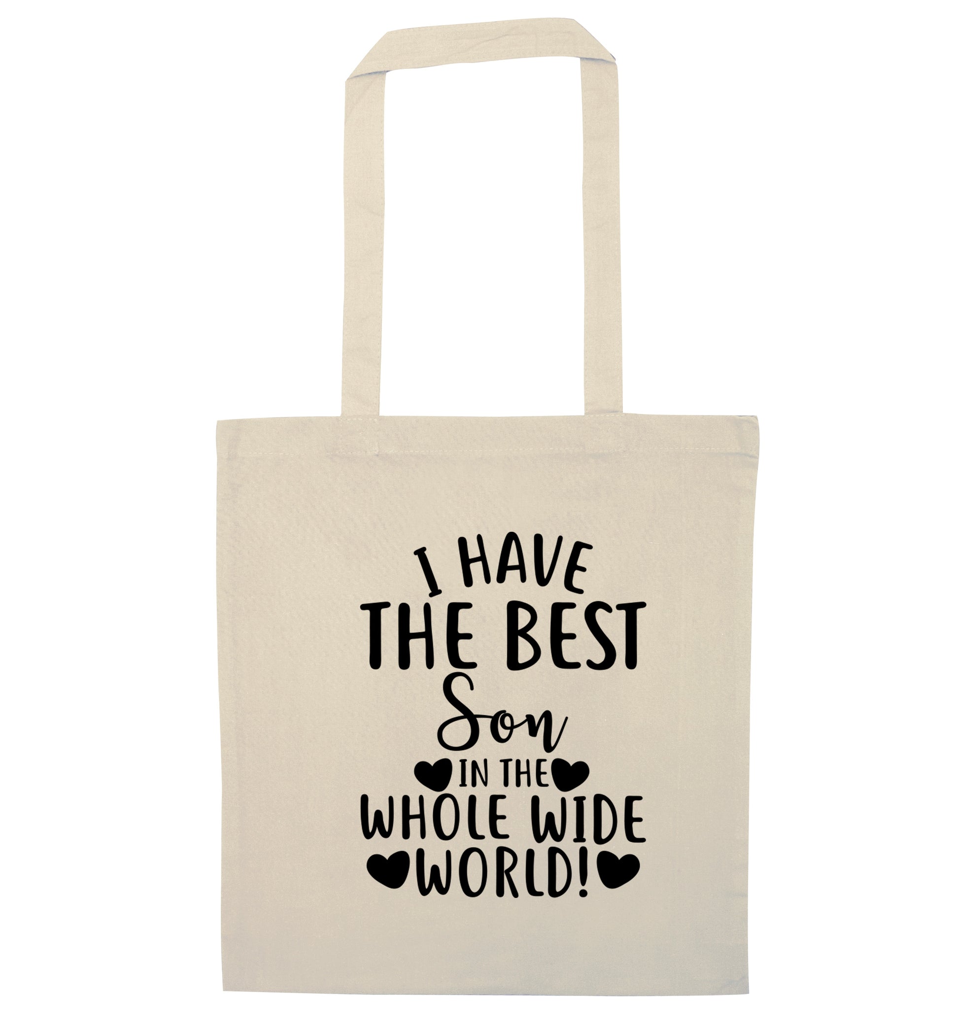 I have the best son in the whole wide world! natural tote bag