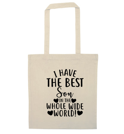 I have the best son in the whole wide world! natural tote bag