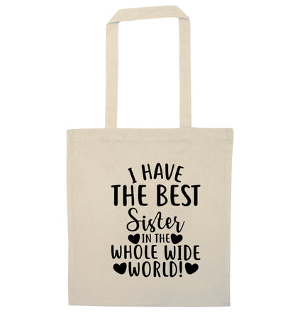 I have the best sister in the whole wide world! natural tote bag