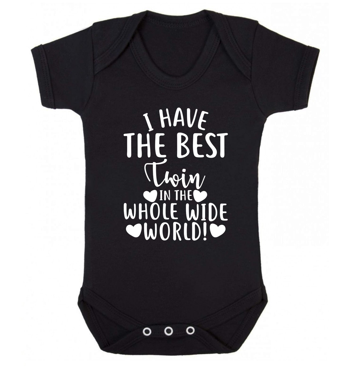 I have the best twin in the whole wide world! Baby Vest black 18-24 months