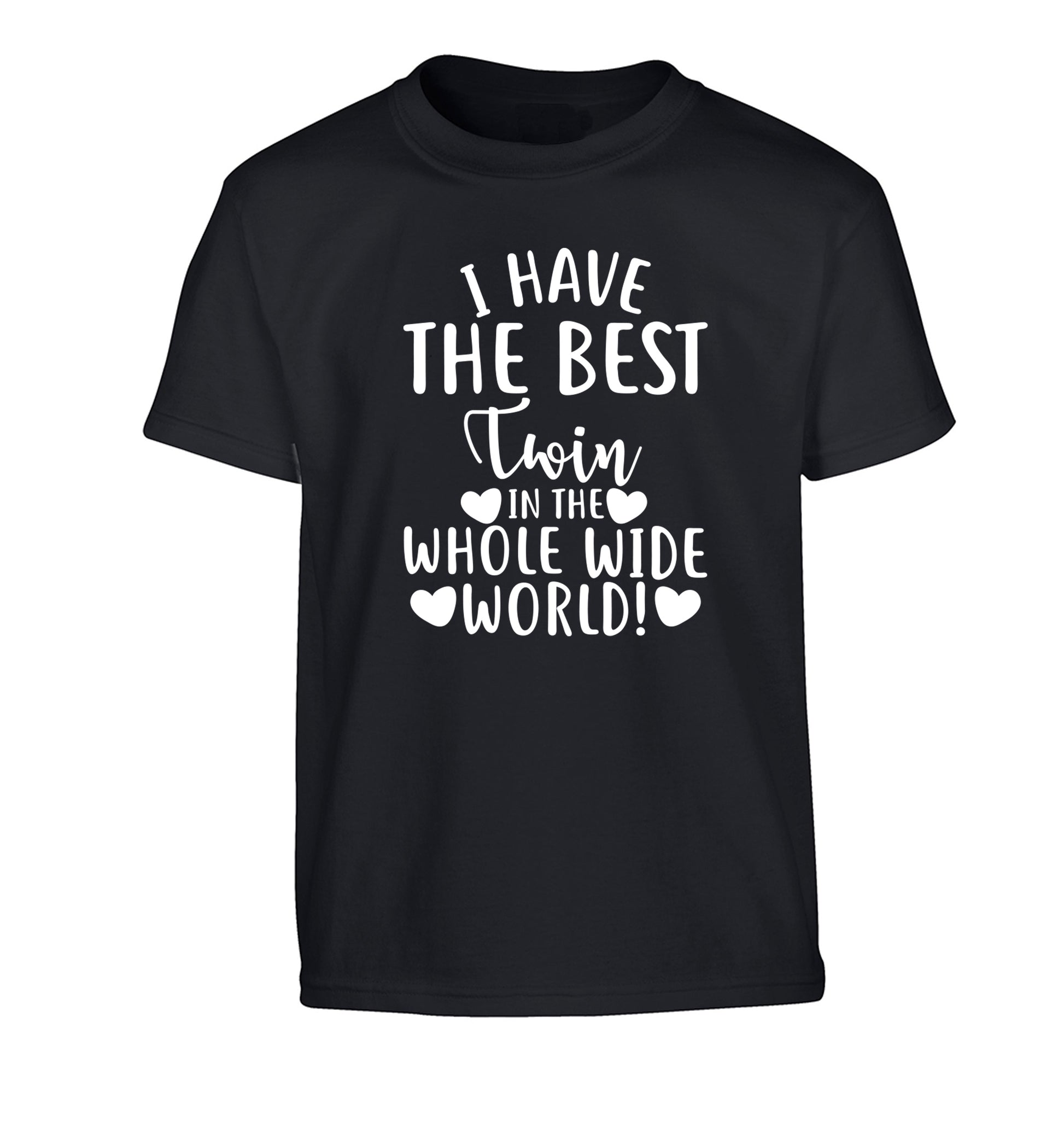 I have the best twin in the whole wide world! Children's black Tshirt 12-13 Years