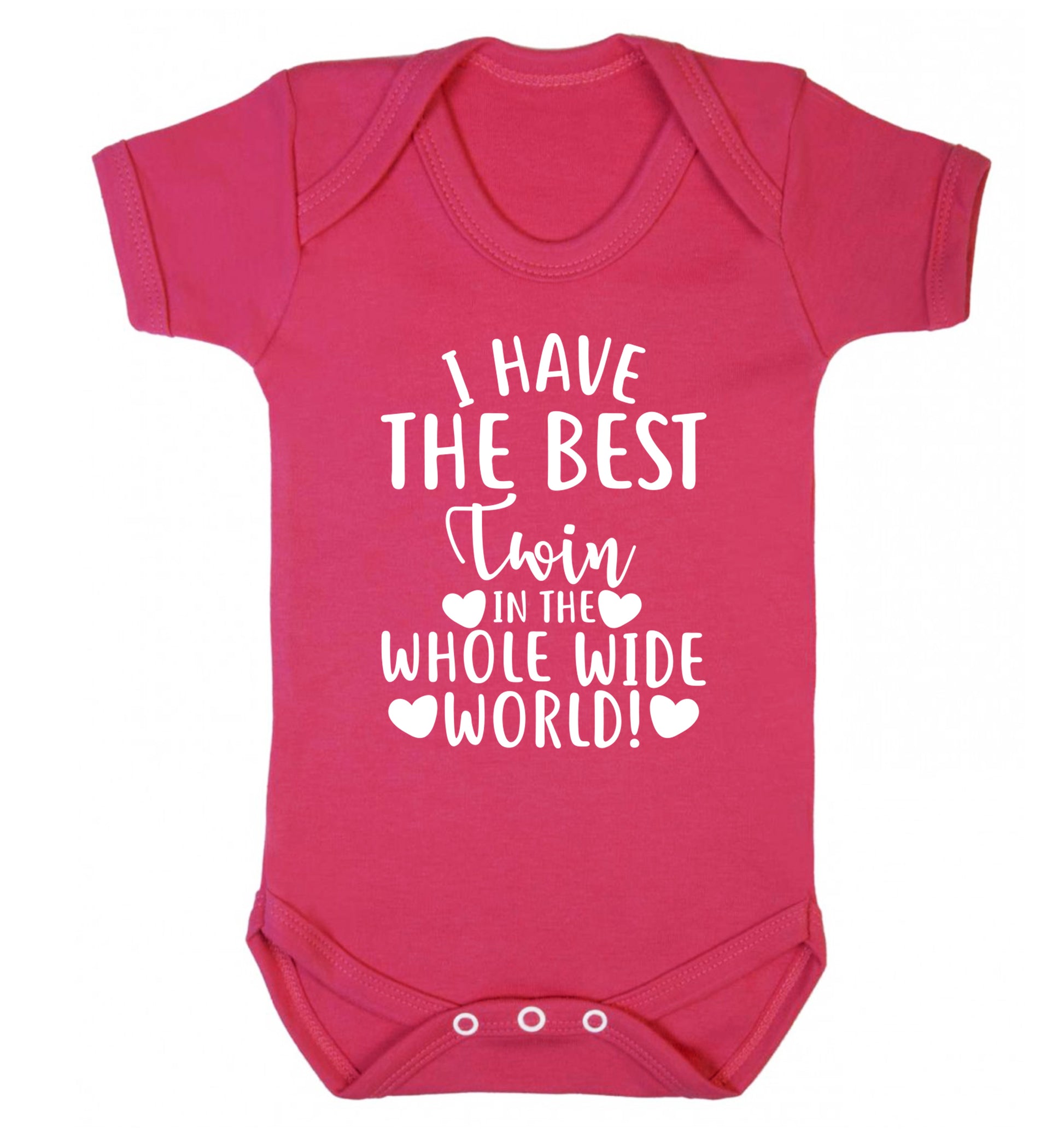 I have the best twin in the whole wide world! Baby Vest dark pink 18-24 months