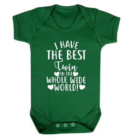 I have the best twin in the whole wide world! Baby Vest green 18-24 months