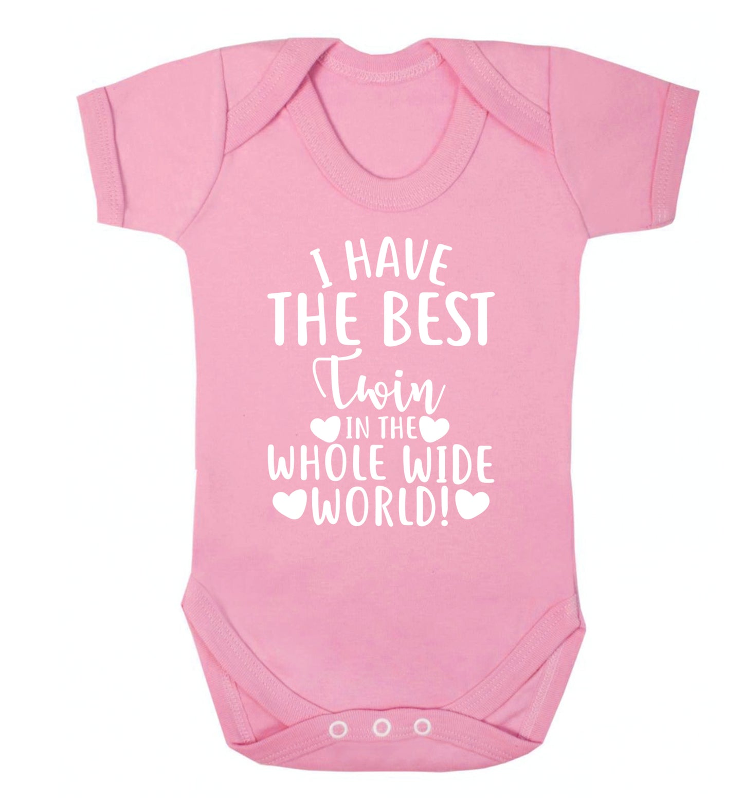 I have the best twin in the whole wide world! Baby Vest pale pink 18-24 months