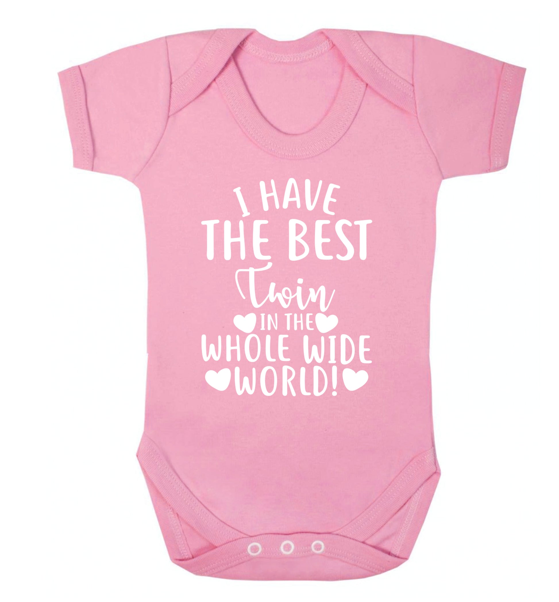 I have the best twin in the whole wide world! Baby Vest pale pink 18-24 months