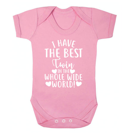 I have the best twin in the whole wide world! Baby Vest pale pink 18-24 months