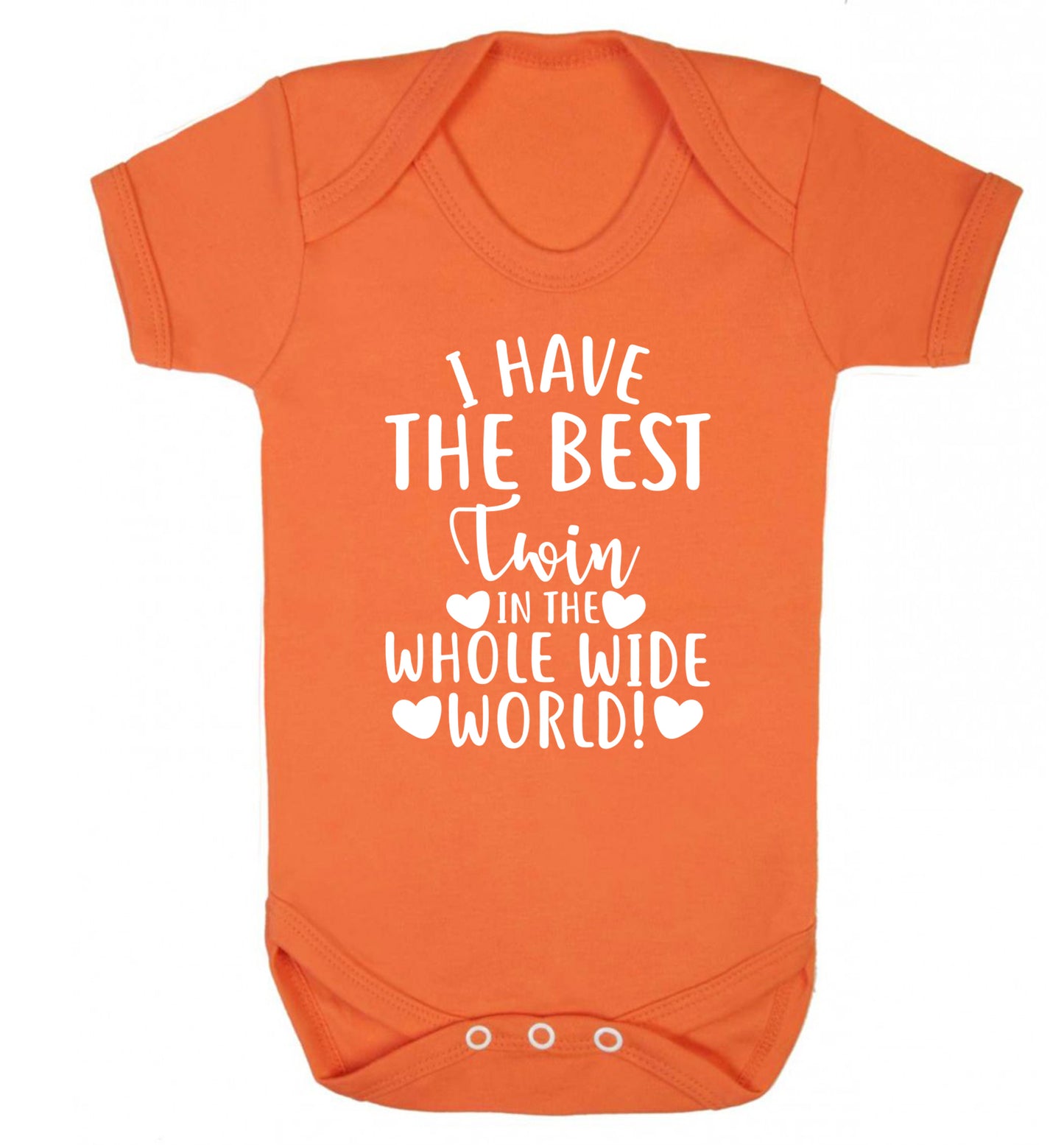 I have the best twin in the whole wide world! Baby Vest orange 18-24 months