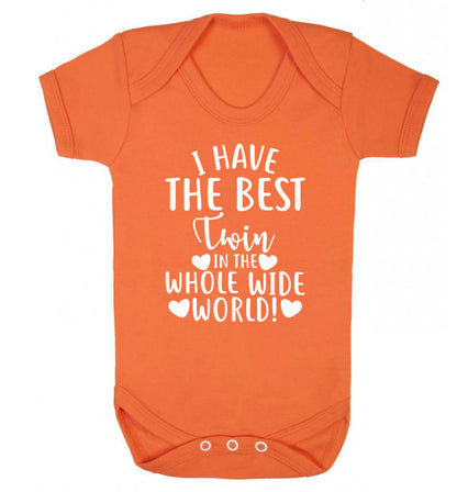 I have the best twin in the whole wide world! Baby Vest orange 18-24 months