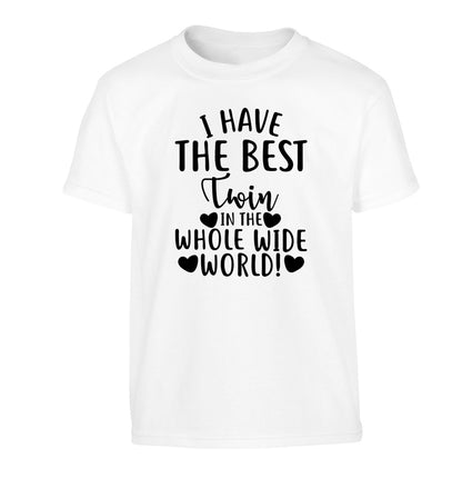 I have the best twin in the whole wide world! Children's white Tshirt 12-13 Years