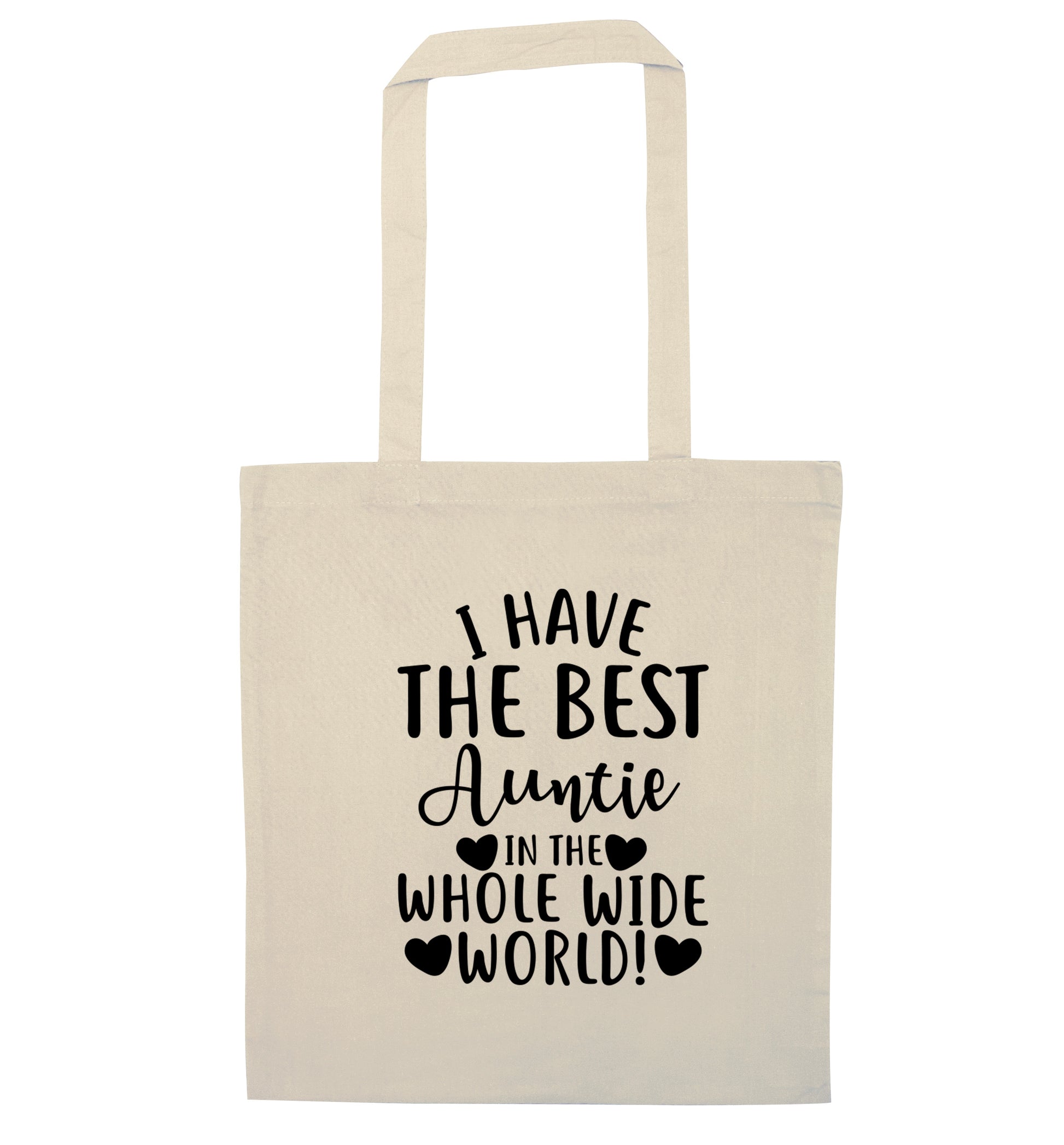 I have the best auntie in the whole wide world! natural tote bag