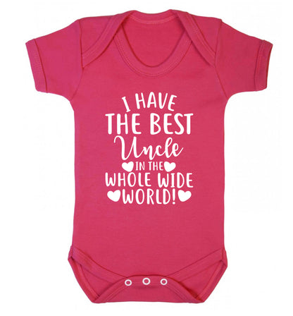 I have the best uncle in the whole wide world! Baby Vest dark pink 18-24 months