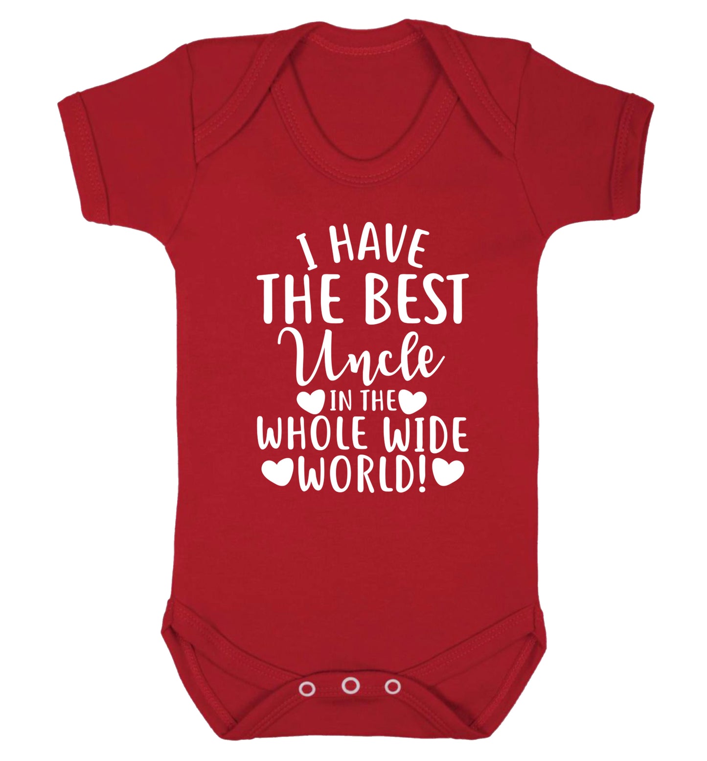 I have the best uncle in the whole wide world! Baby Vest red 18-24 months