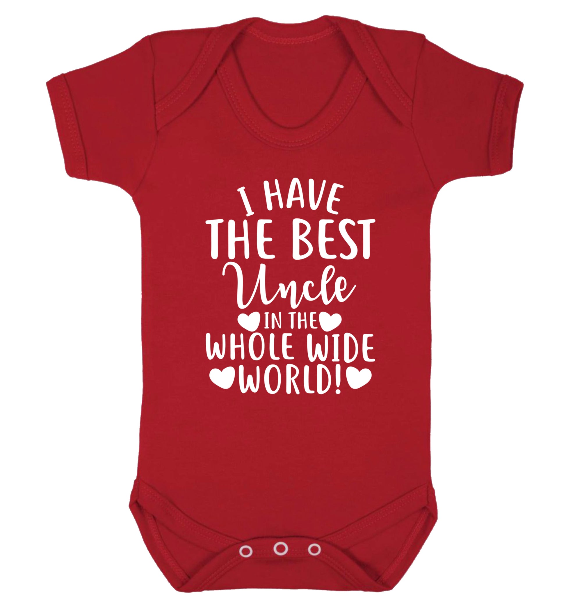 I have the best uncle in the whole wide world! Baby Vest red 18-24 months