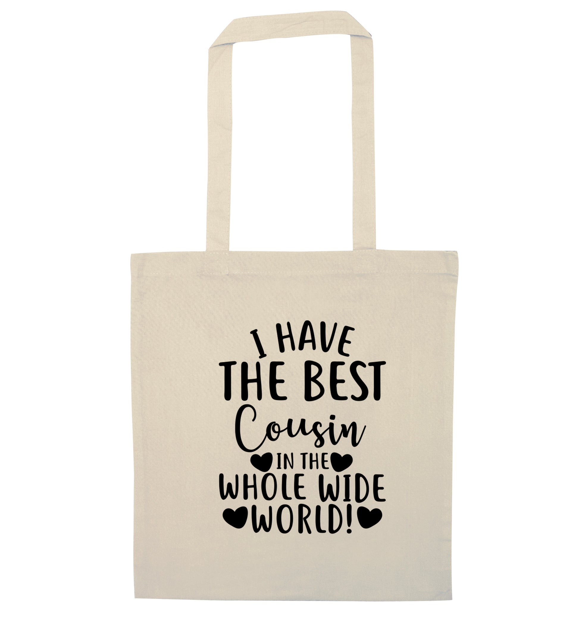 I have the best cousin in the whole wide world! natural tote bag