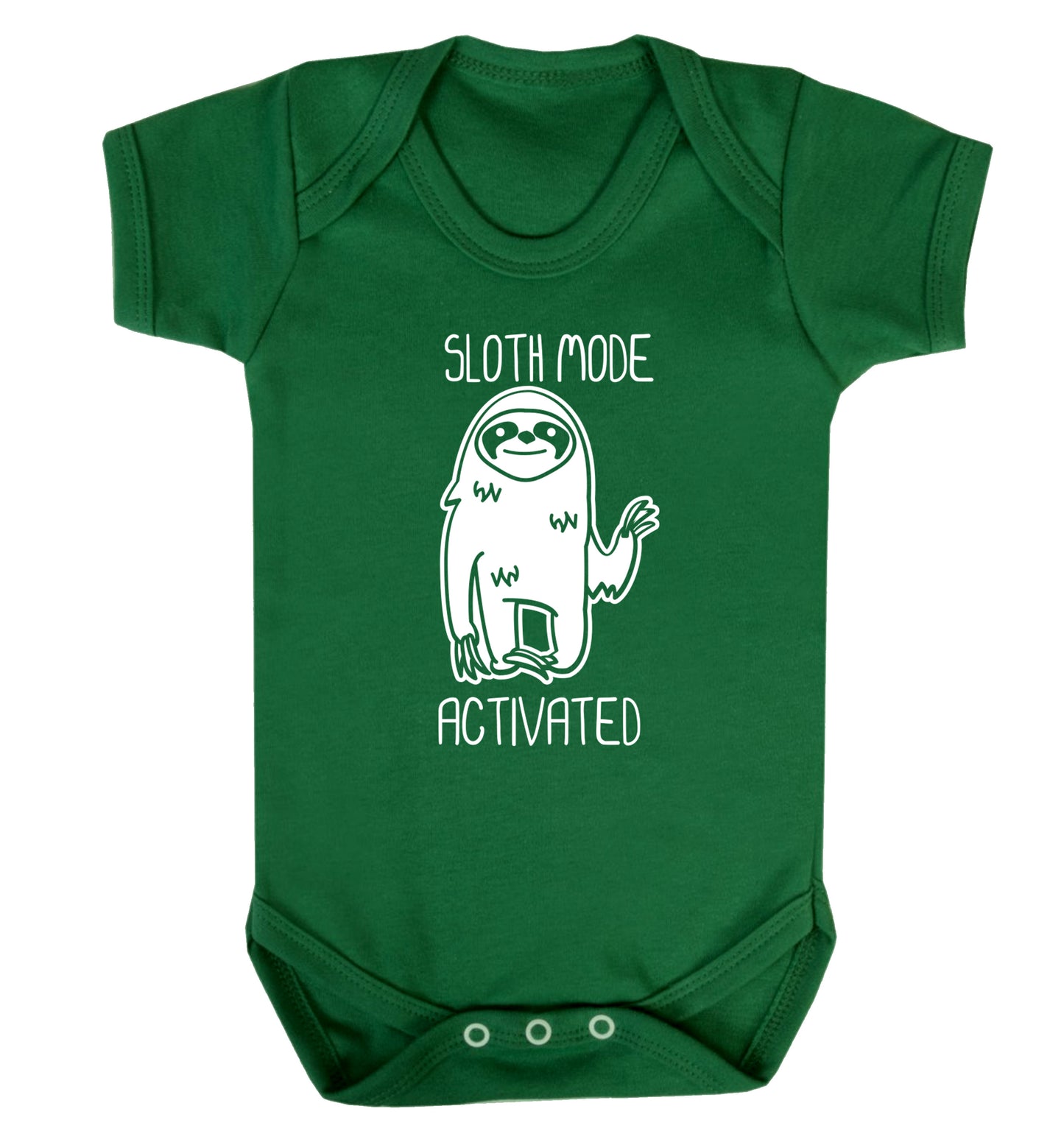 Sloth mode acitvated Baby Vest green 18-24 months