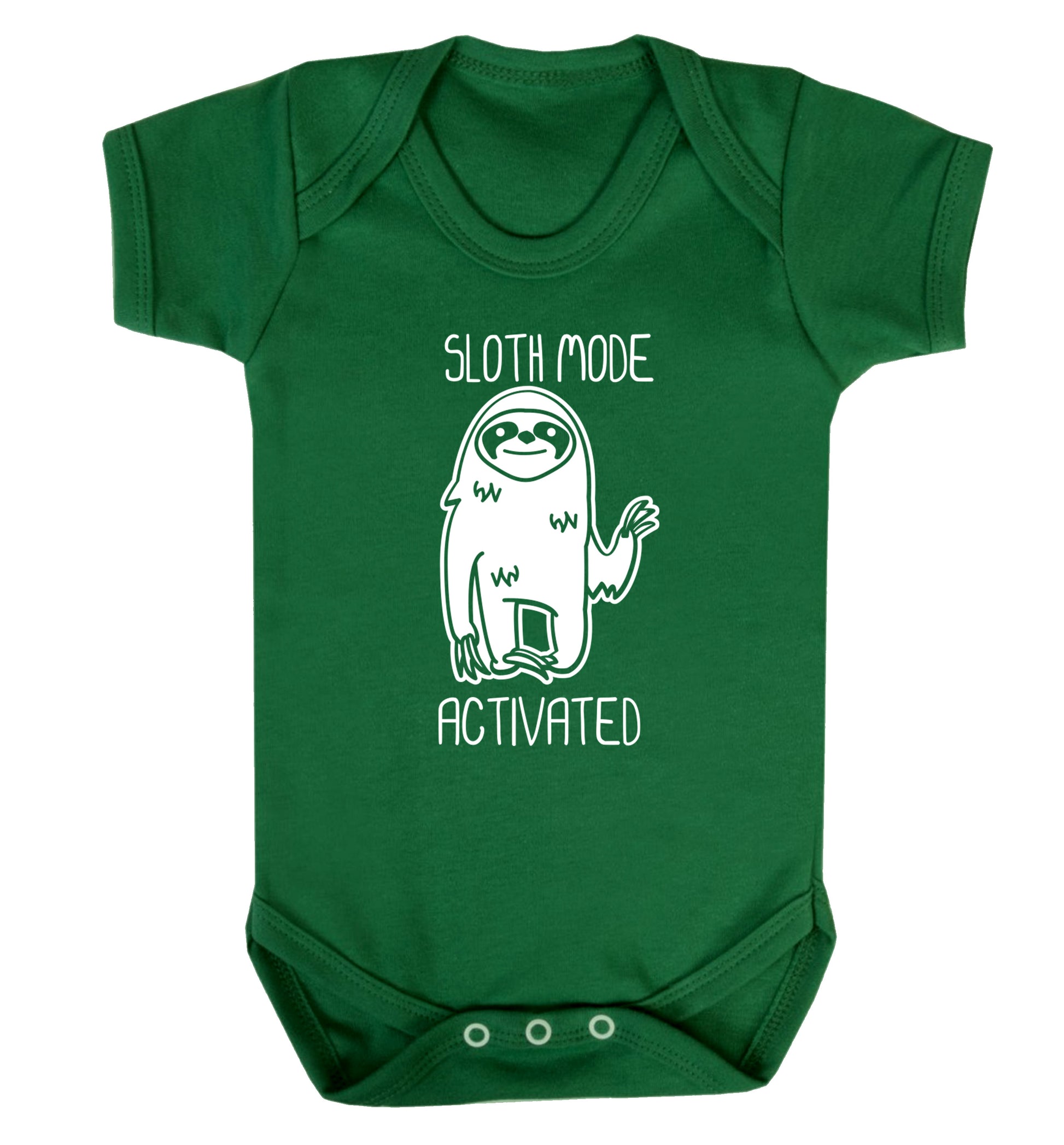 Sloth mode acitvated Baby Vest green 18-24 months