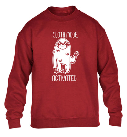 Sloth mode acitvated children's grey sweater 12-13 Years