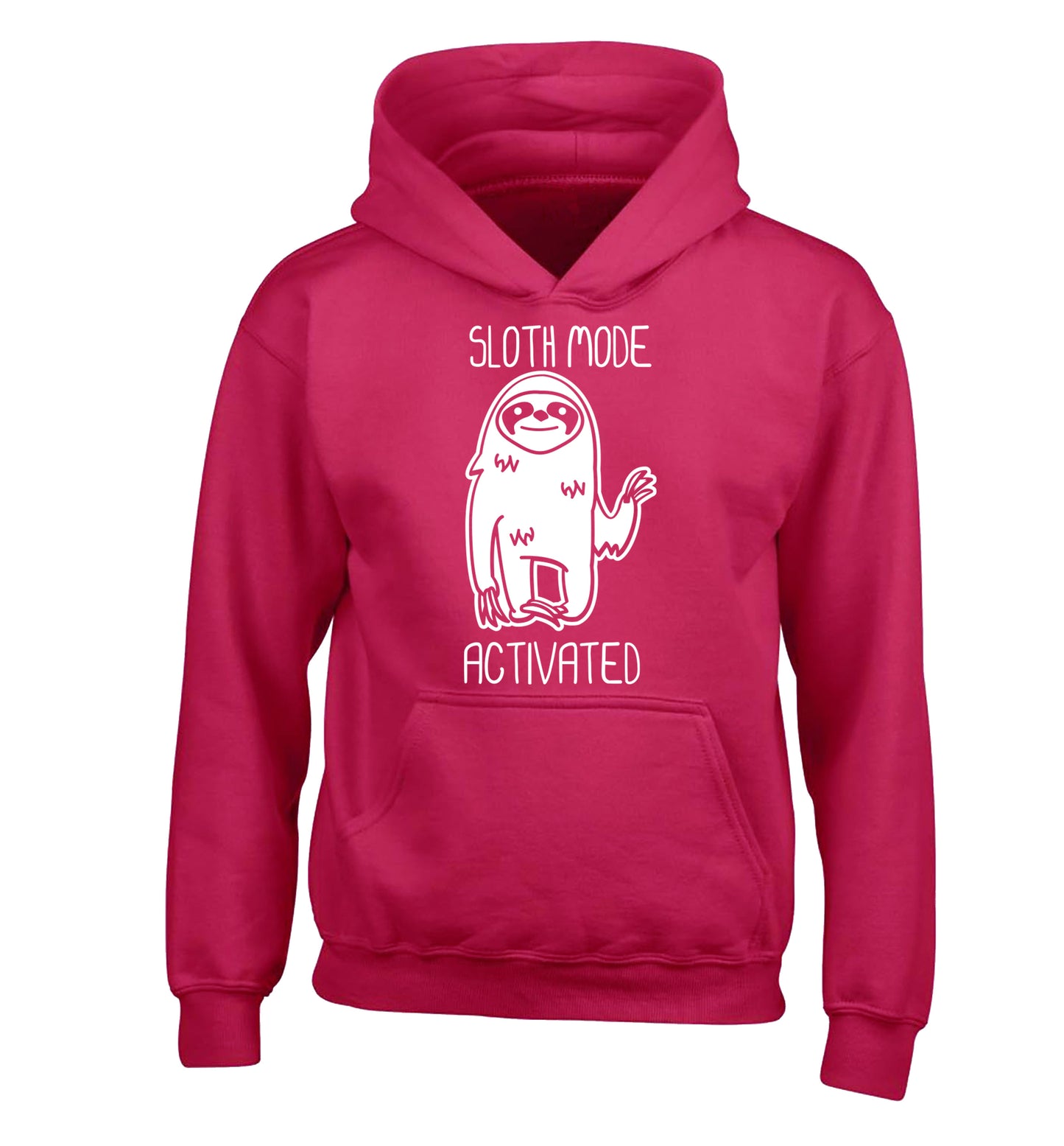 Sloth mode acitvated children's pink hoodie 12-13 Years