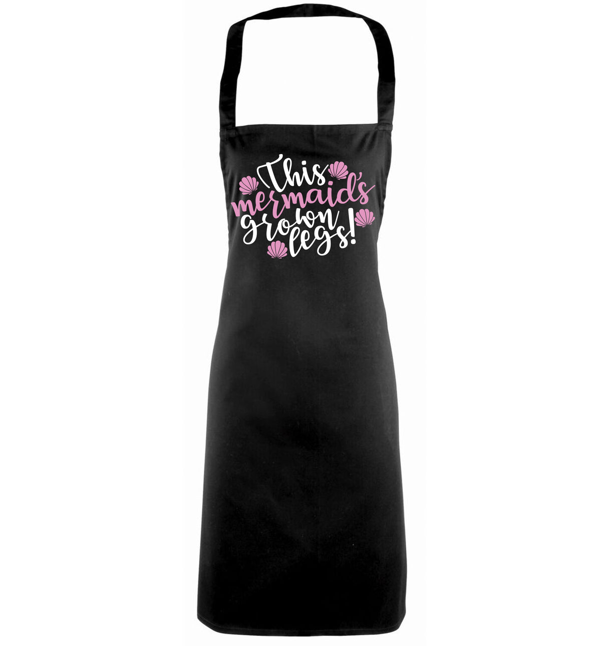 This mermaid's grown legs! black apron