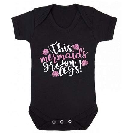 This mermaid's grown legs! Baby Vest black 18-24 months