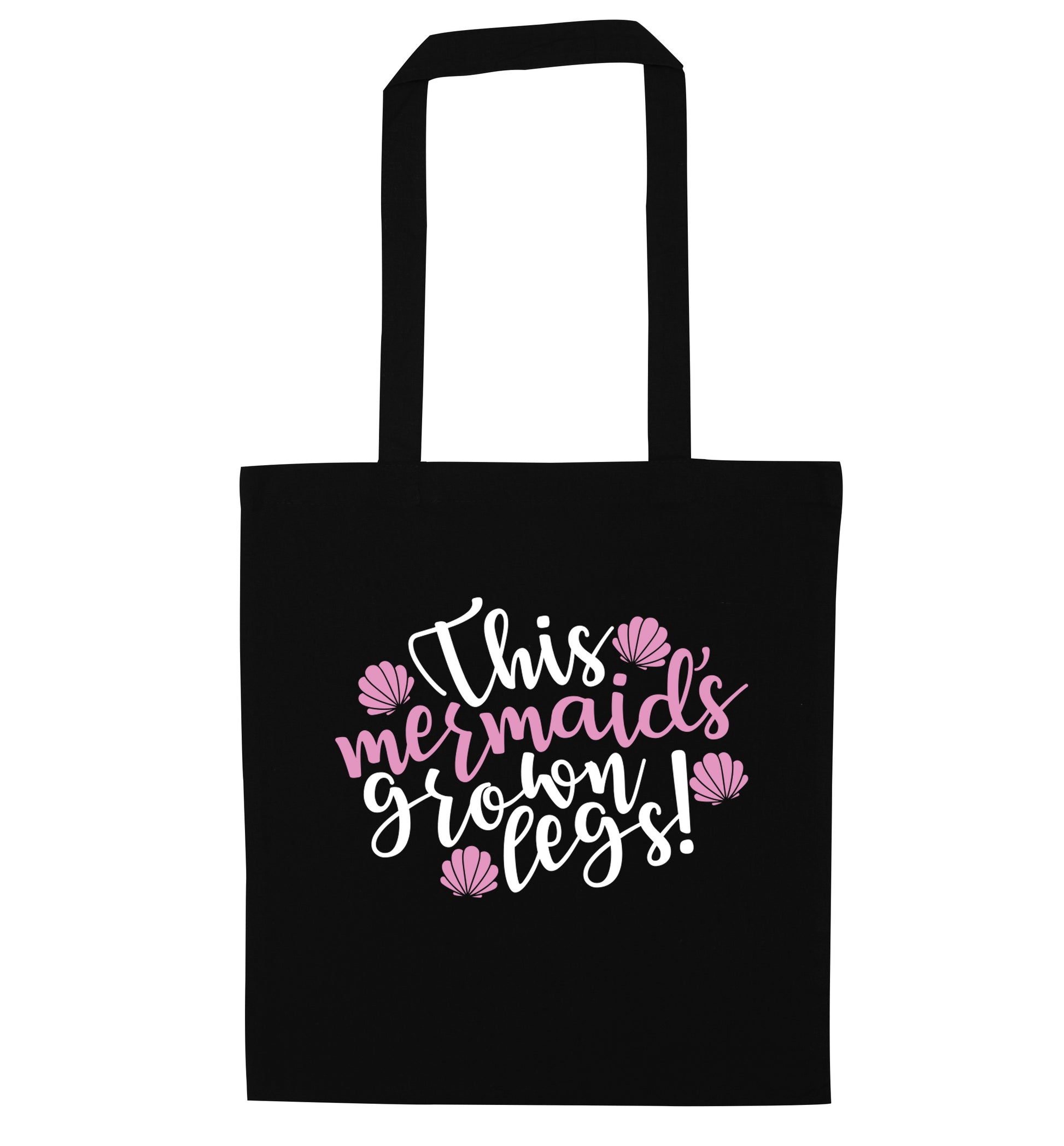 This mermaid's grown legs! black tote bag