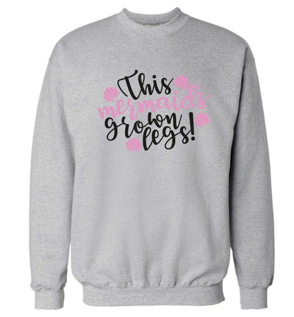 This mermaid's grown legs! Adult's unisex grey Sweater 2XL