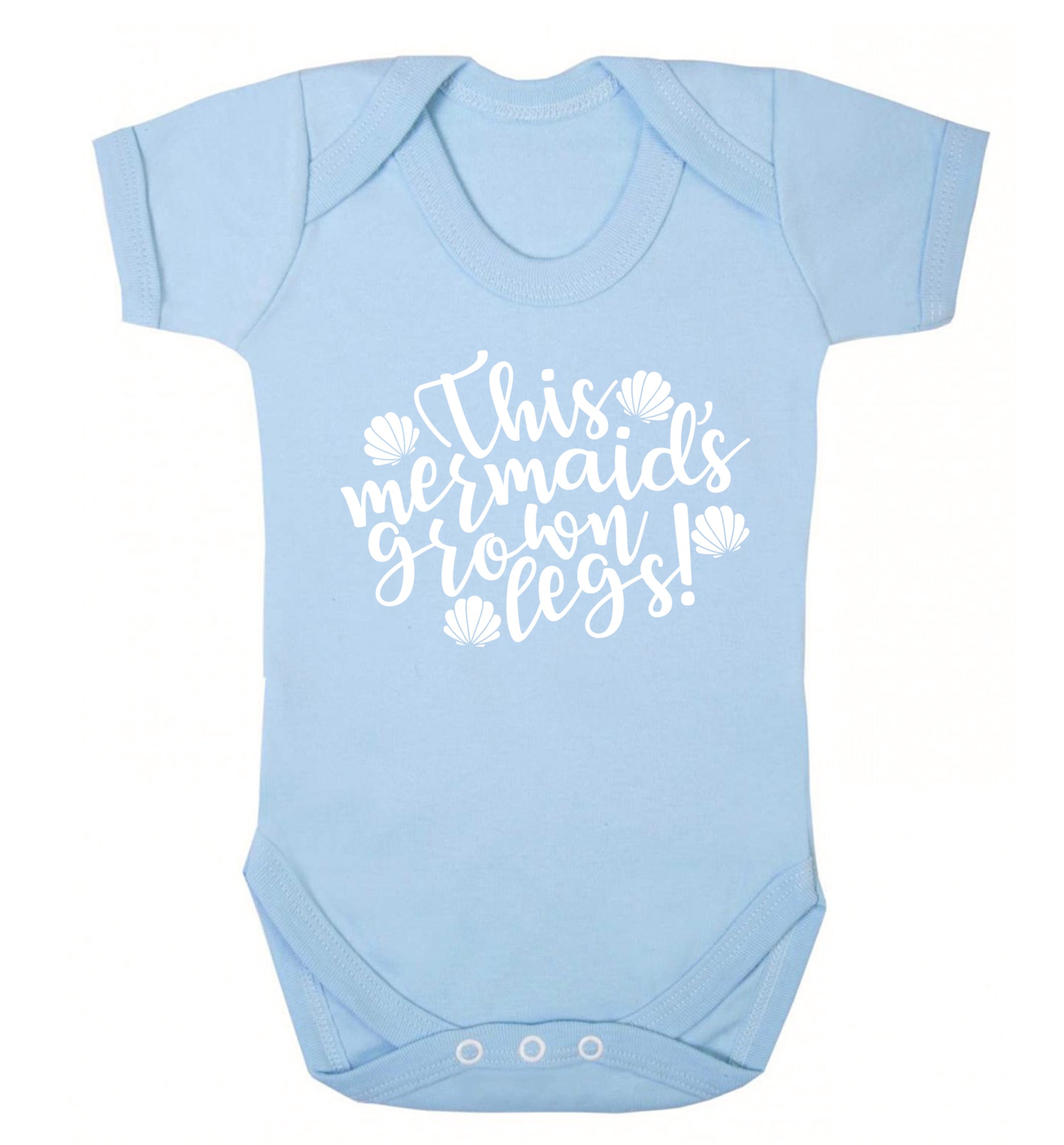 This mermaid's grown legs! Baby Vest pale blue 18-24 months