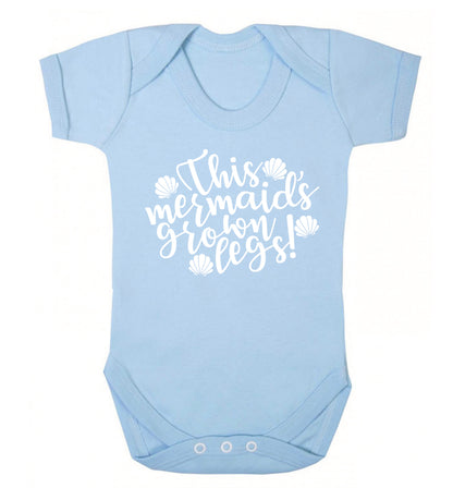 This mermaid's grown legs! Baby Vest pale blue 18-24 months