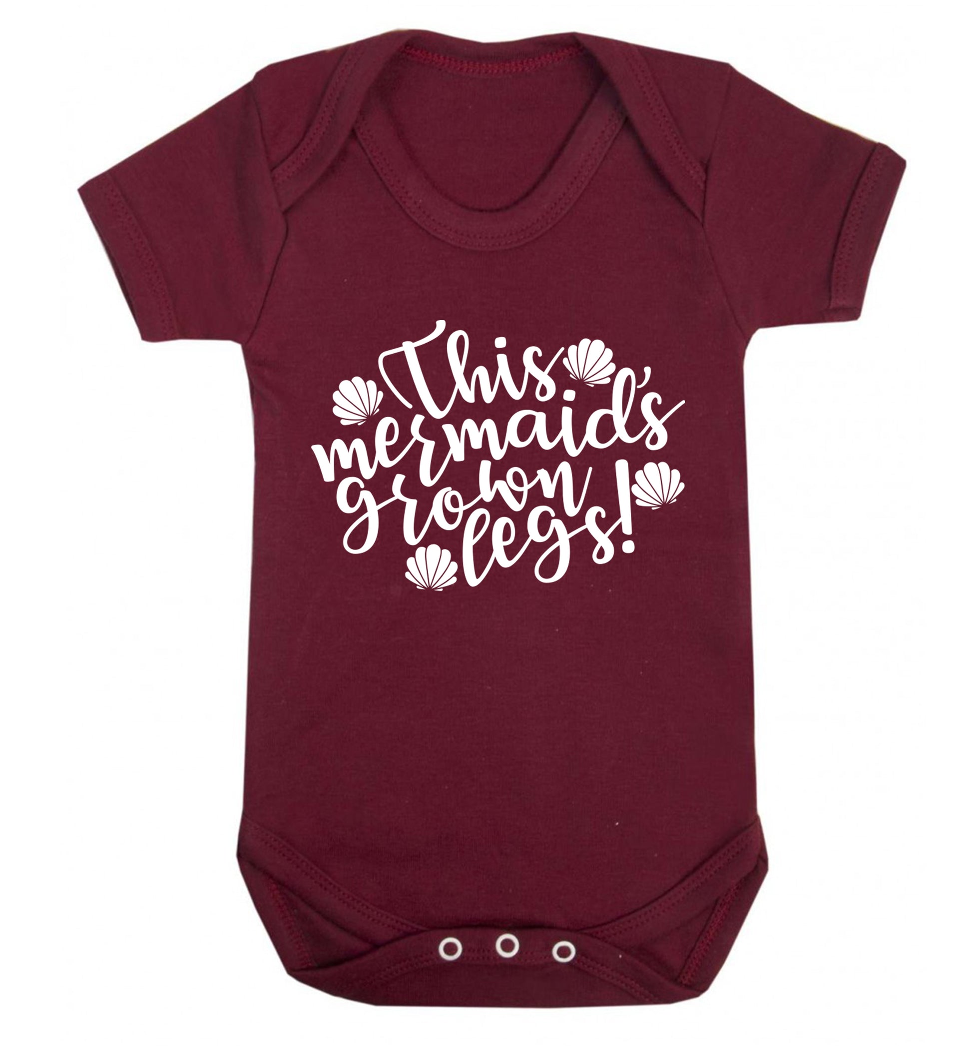This mermaid's grown legs! Baby Vest maroon 18-24 months
