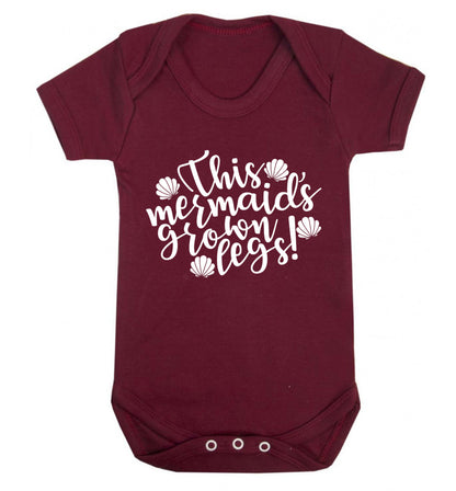This mermaid's grown legs! Baby Vest maroon 18-24 months