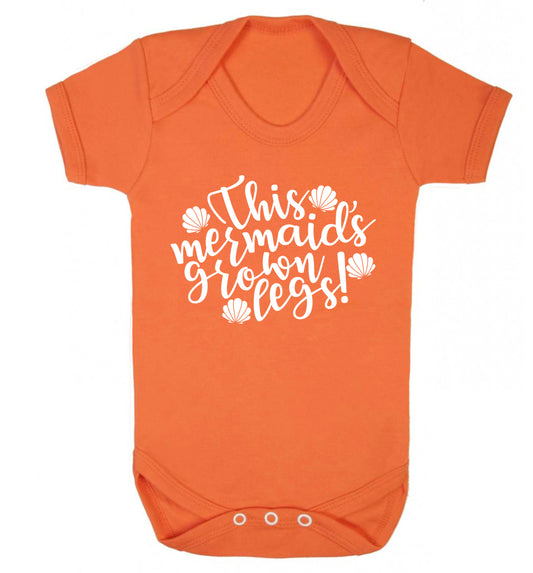 This mermaid's grown legs! Baby Vest orange 18-24 months