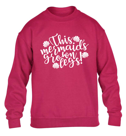 This mermaid's grown legs! children's pink sweater 12-13 Years