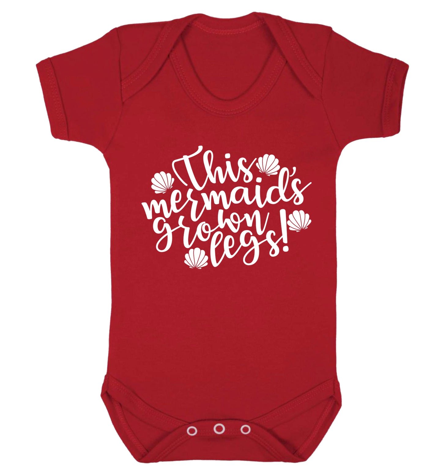 This mermaid's grown legs! Baby Vest red 18-24 months