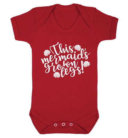 This mermaid's grown legs! Baby Vest red 18-24 months