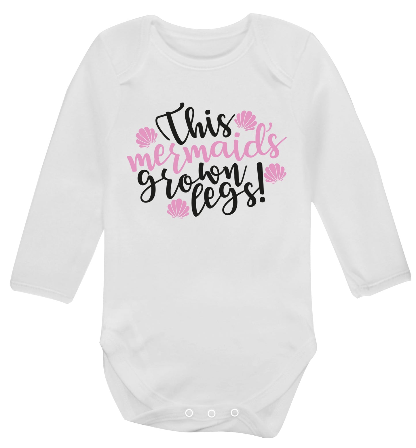This mermaid's grown legs! Baby Vest long sleeved white 6-12 months