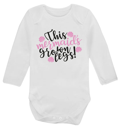 This mermaid's grown legs! Baby Vest long sleeved white 6-12 months