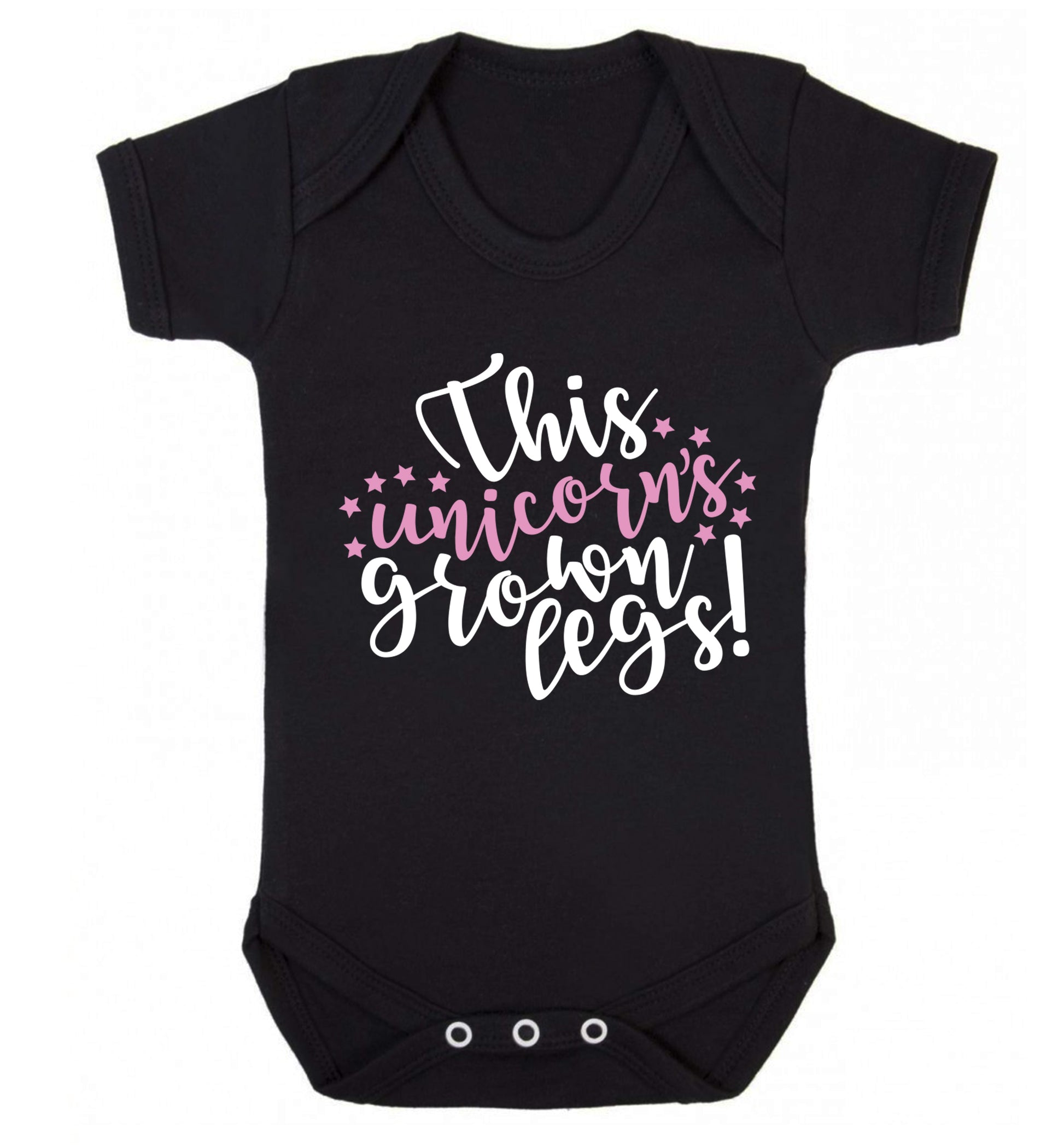 This unicorn's grown legs! Baby Vest black 18-24 months